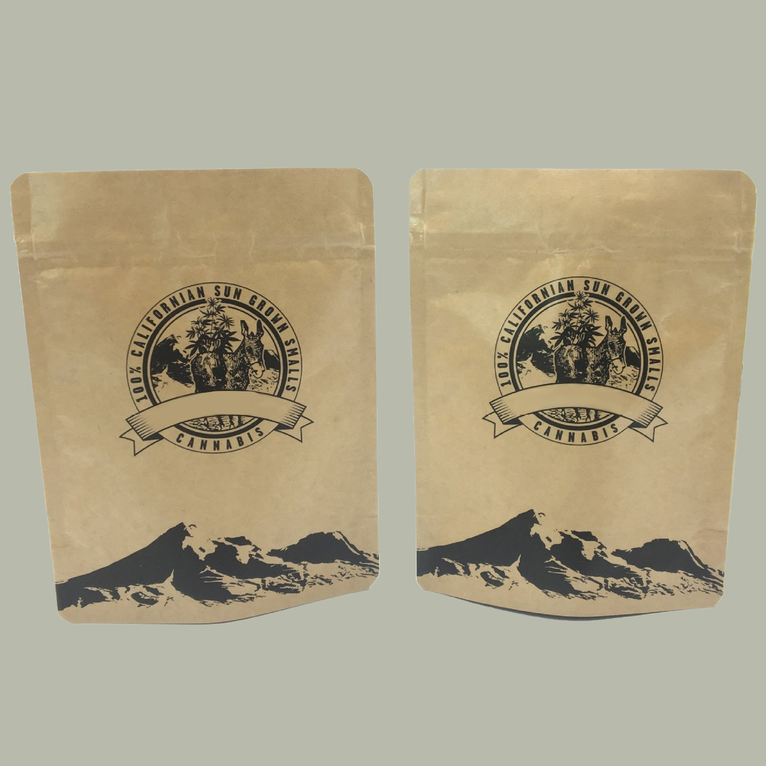 with window for food kraft paper zipper bag