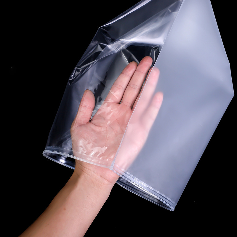 Custom One Side Clear One Side Matt Logo Printing Zip Lock Bags For Clothing Packing