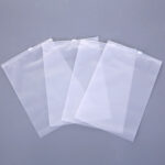 Custom One Side Clear One Side Matt Logo Printing Zip Lock Bags For Clothing Packing