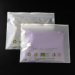 Biodegradable frosted self-sealing clothing plastic bag