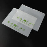 Biodegradable frosted self-sealing clothing plastic bag