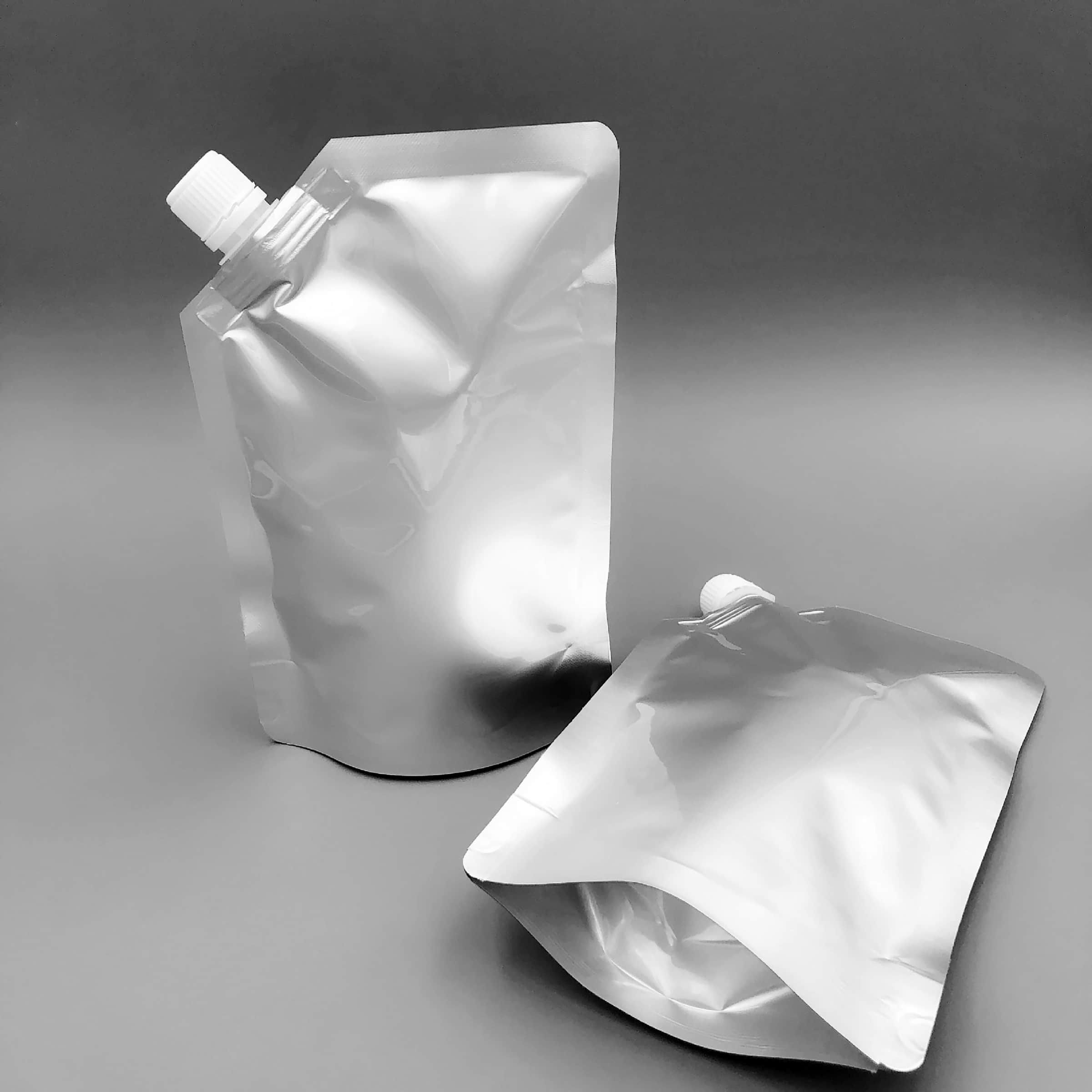 Papel de aluminio spray vertical bolsa de plástico agua potable zumo